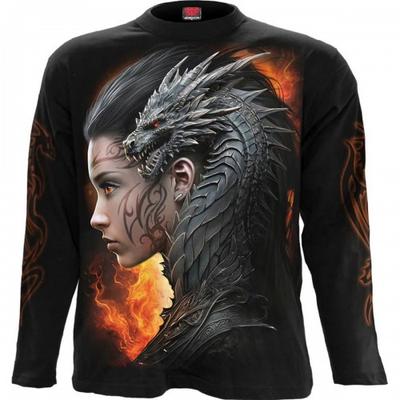 Spiral Direct Unisex Adult Draco Queen Long-Sleeved T-Shirt