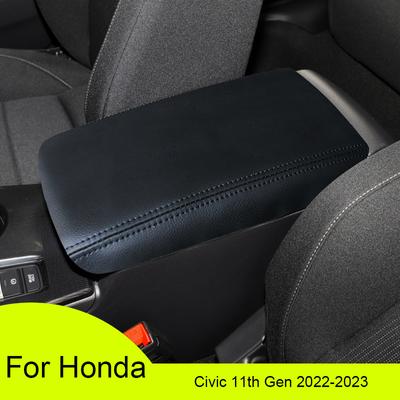 Cubierta Original de Caja de Reposabrazos para Coche para Honda Civic 11ª Generación 2022-2023 Cuero Artificial Recorte de Cubierta de Reposabrazos para Automóvil Consola Central