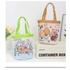 Canvas Bucket Bag Cute Graffiti Childlike Illustration Hand-held Bucket Mommy Storage Bag Bento Bag Work Small Bag