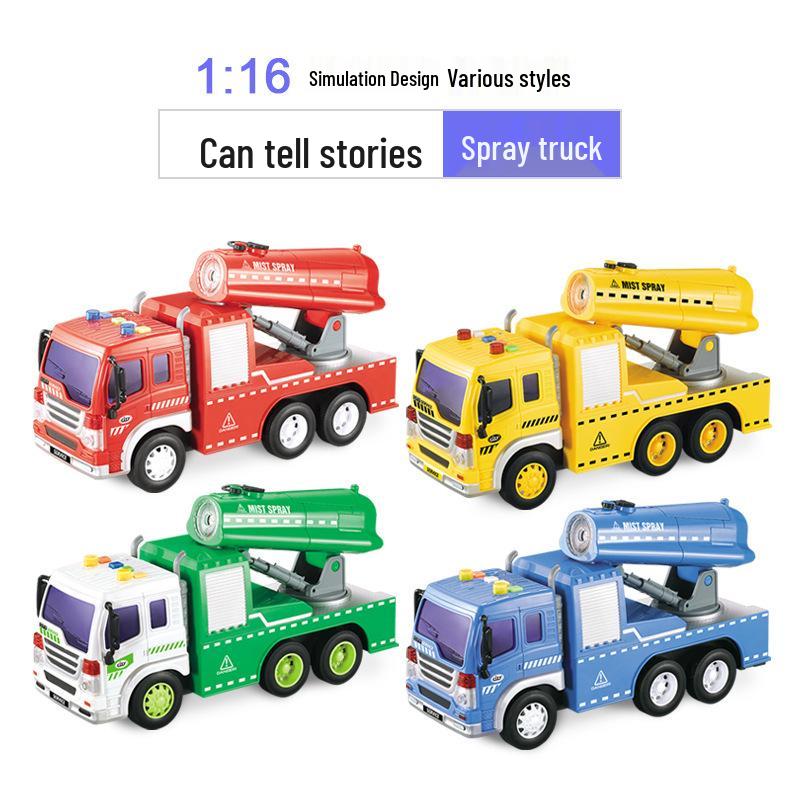 

Large Simulation Dust Suppression Sprinkler Truck Toy for Kids Aged 3-4