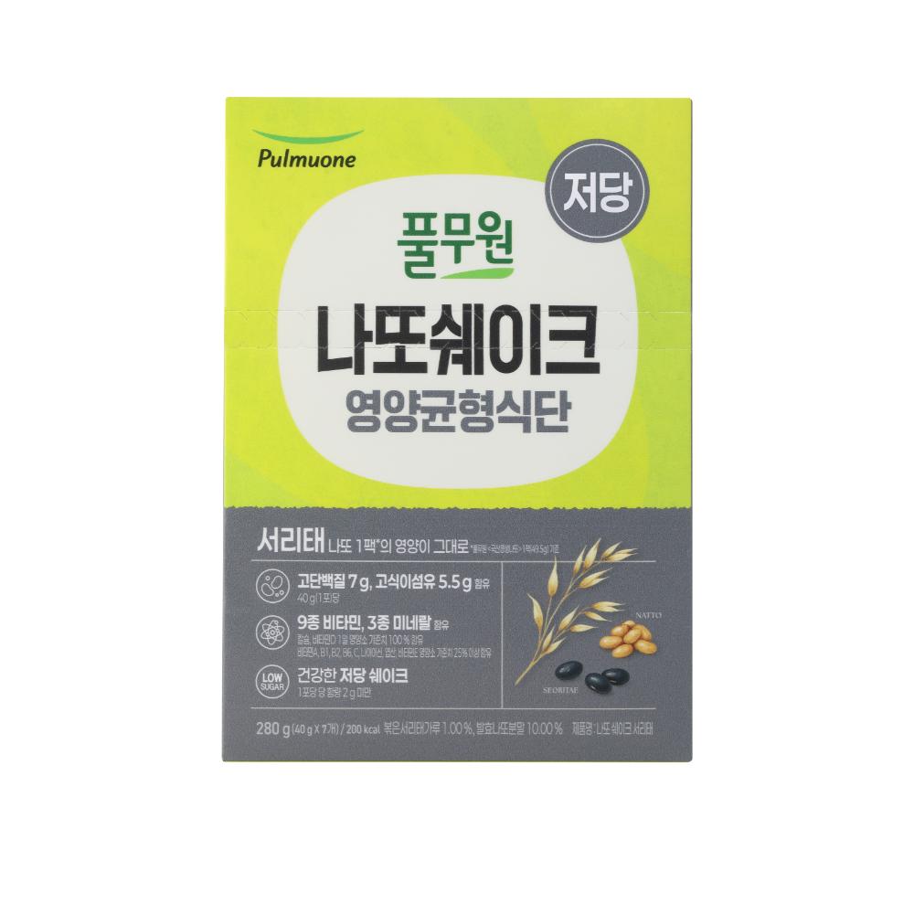 Pulmuone Natto Shake Black Soybean Low Sugar 280g 8 pcs Ingredients: may be subject to change at the manufacturer’s | 280g 8 pcs