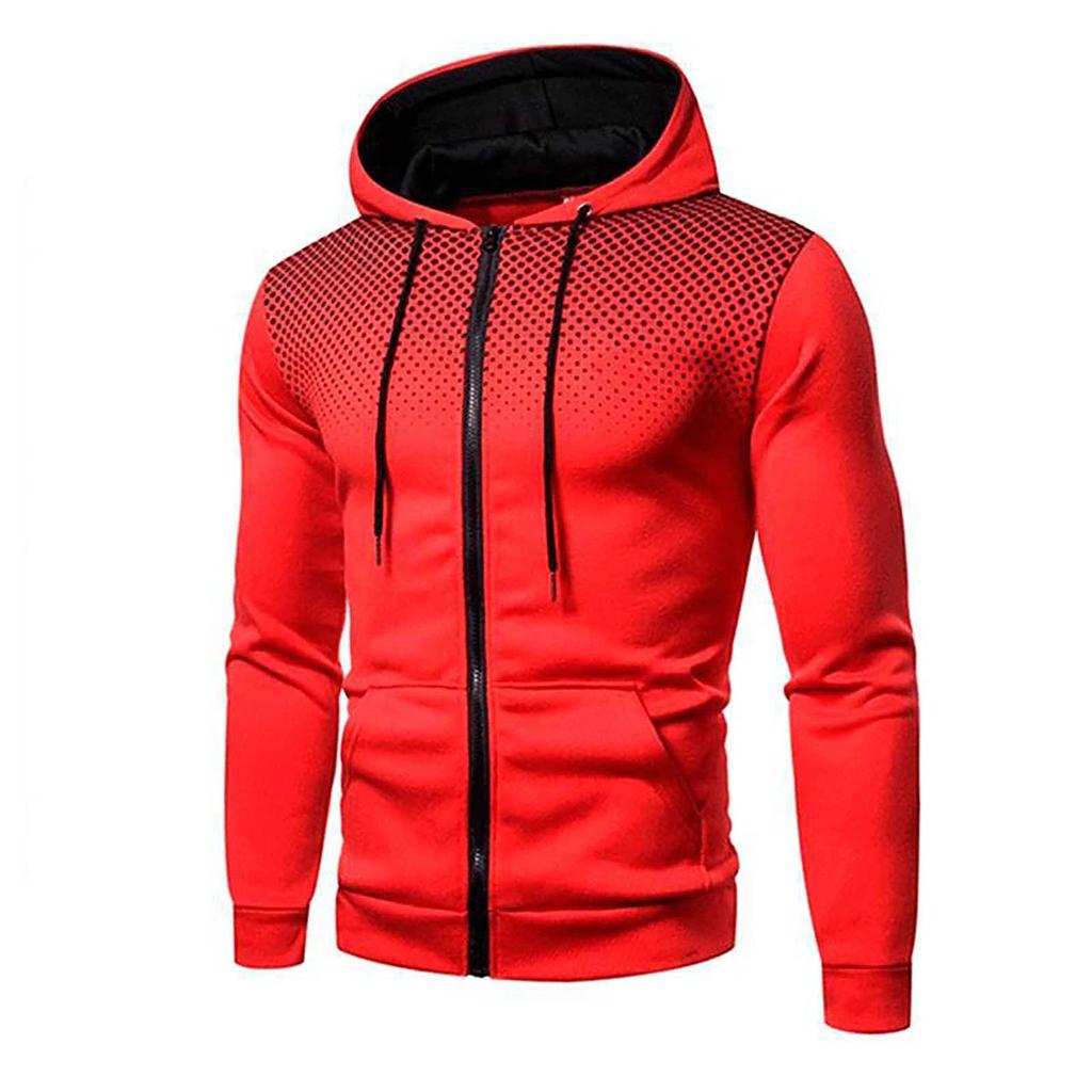 Men's Winter Sports Casual Fitness Suit With Dots Hoodie Sweatshirt And Pants