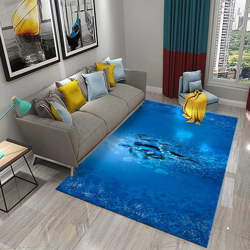 3D Ocean Themed Funny Octopus Carpet For Home Bedroom Decorative Living Room Bathroom Entrance Non-Slip Kitchen Carpet