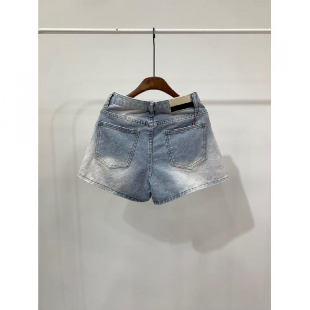 C S In The Room Ykk Zipper waShed 3 4 Denim ShortS 3Color