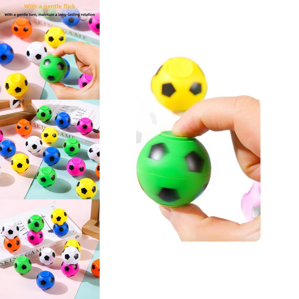 Creative Multi-color Soccer Shaped Plastic Gyro Children Toy For Young Children