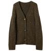 Sancai 2026 Winter Striped V-Neck Knit Cardigan