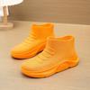 Foam Rain Shoes Men's Adult Fashion Short Rain Boots Non-slip Water Shoes Velvet Cotton Kitchen Short Rubber Shoes Fashion Women