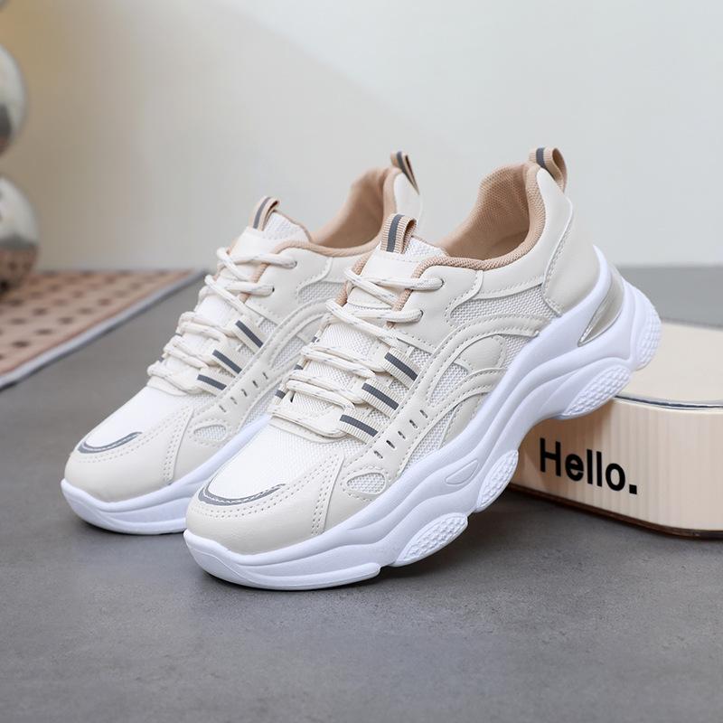 

Модная женская обувь для папы 2024 года, новые сетчатые дышащие одинарные туфли, легкие и нескользящие, спортивная женская обувь Zapatillas 41 хаки