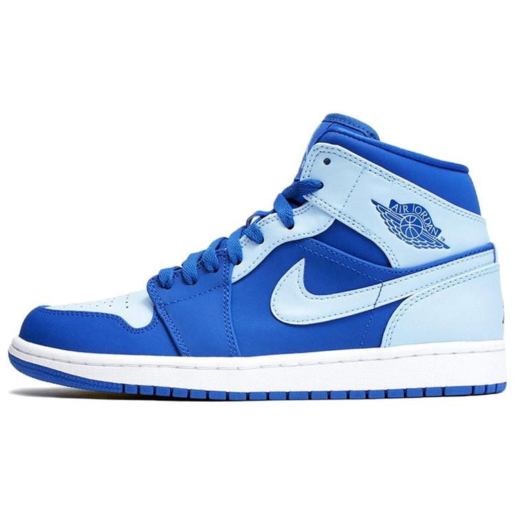 New Jordan 1 Retro Mid Team Royal Ice Blue 554724-400