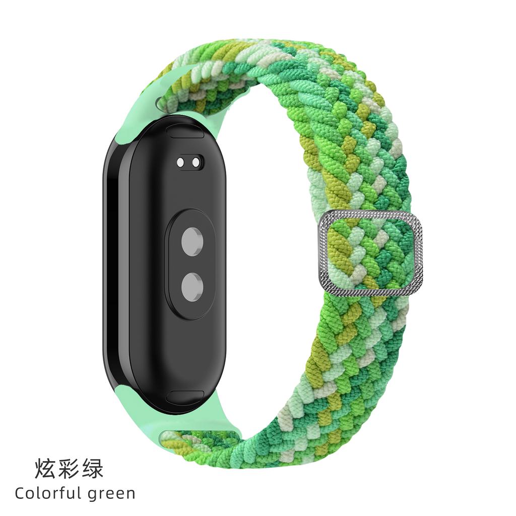 Strap for Xiaomi Mi Band 10 9 8 Elastic Braided Solo Loop Adjustable Buckle Replacement correa bracelet for Miband 4 3 5 6 7
