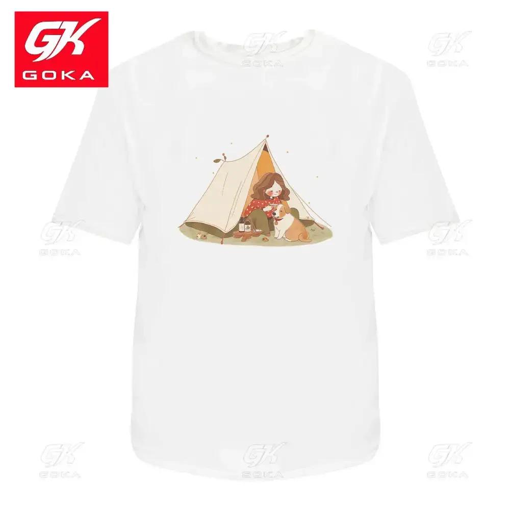 

Cozy Campout Unisexs Womens Cotton T Shirts Graphic Clothing Short Sleeve Vintage Tops Printed Y2K Clothes Classic Unisex T Shirt S