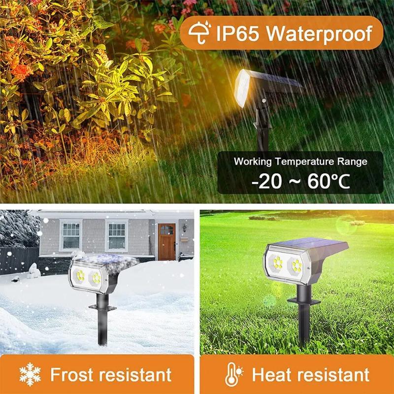 1500mAh Outdoor Solar Lichter 10 Led Wasserdichte Bunte Solar Rasen Licht Wand Lampe 7 Farben RGB Landschaft Scheinwerfer