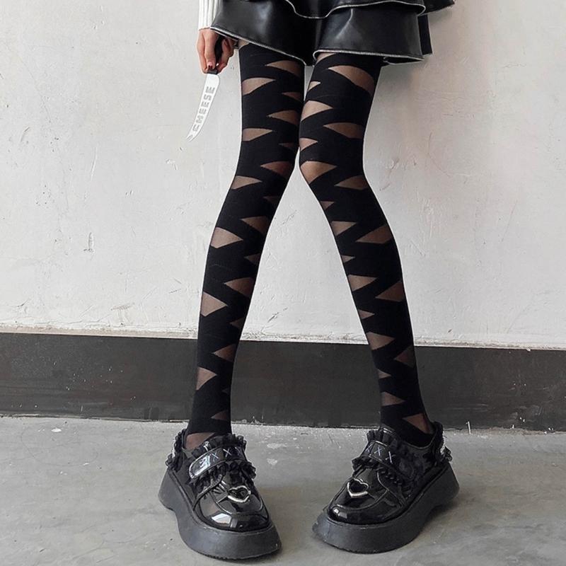 Hollows Pantyhose Criss-Cross Bandage Sexy Tights High Waist Stockings Parties Clubs Dance Wearing OOTDsfor Womens