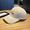Lamb Fur Baseball Cap In Autumn and Winter Warmth and Windproof Letter Embroidery Solid Color Fashionable and Versatile Plush Baseball Cap