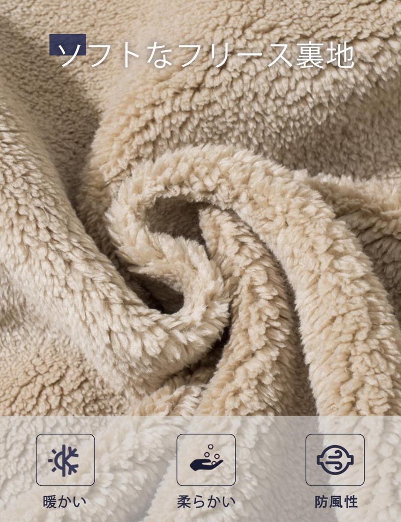 KEFITEVD Long Sleeve Loose Solid Warm Ribbed Navy Size Men's Fleece-Lined Sweatshirt, Fit, Warm, Color, Undershirt, Hem, Blue, L, Fall/Winter