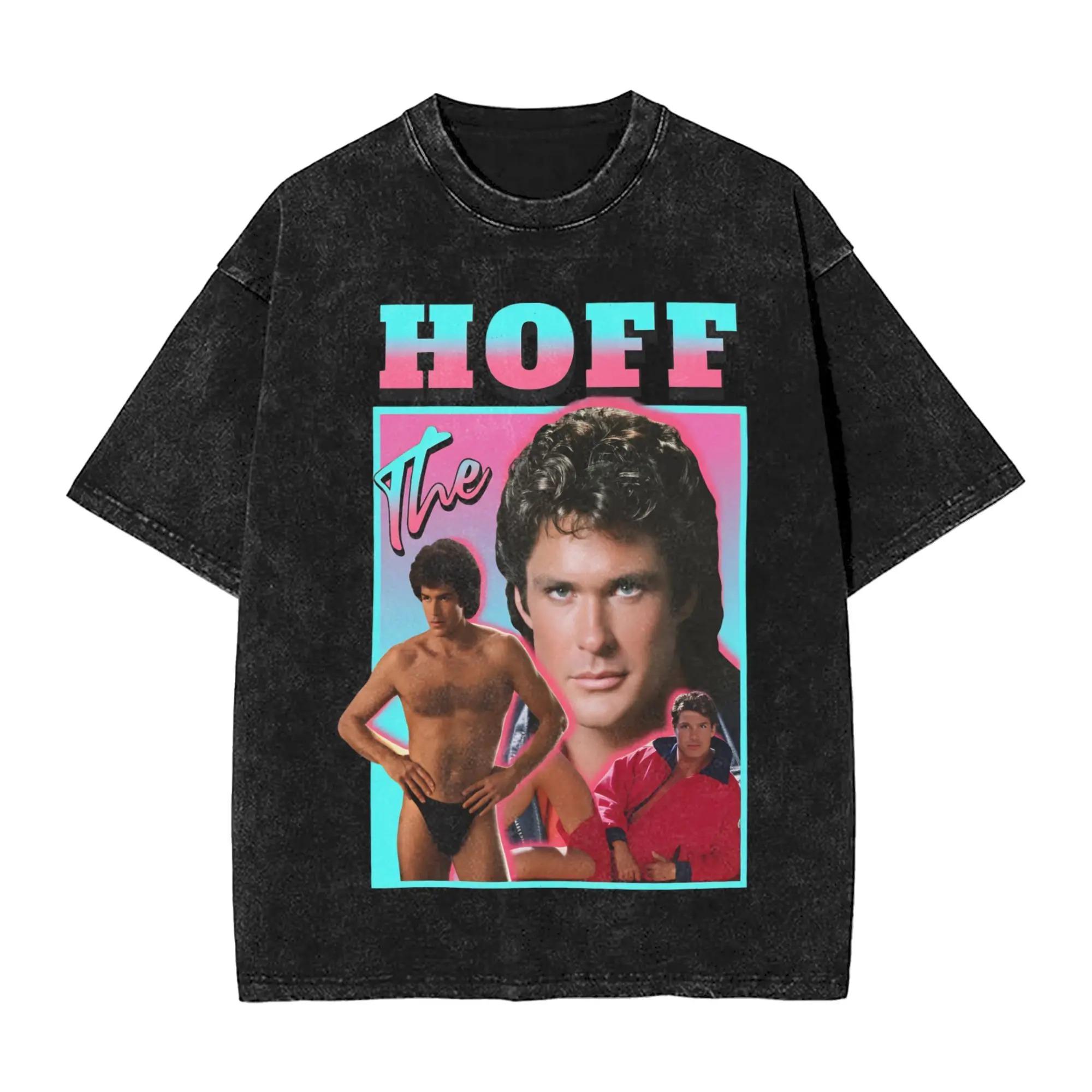 

David Hasselhoff Funny Graphic Print TShirt Retro Washed Cotton Women Men Summer Harajuku Fashion New Top Gothic Oversized Tees S