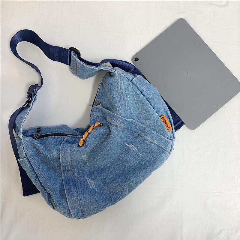 Large Capacity Denim Bag Women's Shoulder Crossbody Bag