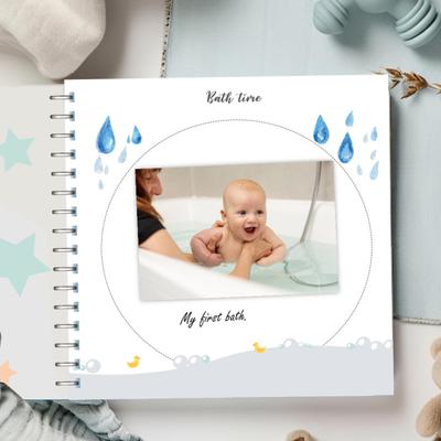 Baby Growth Record Book Scrapbook Stickers Story-Like Baby Milestone Album DIY Friendly Baby Development Scrapbook