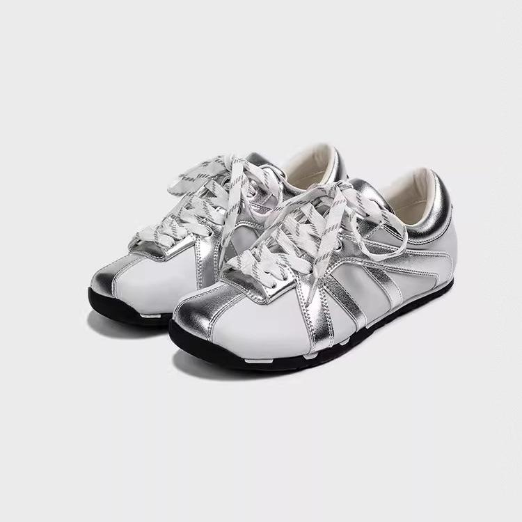 Yunfu Shu Red German training shoes for women's spring and summer 2025 new sports and leisure retro color matching platform zebra shoes