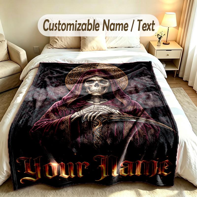 Decorative Artwork Theme Custom Blanket Personalized Name & Text Customized Soft Warm Throw Blanket Home Decor