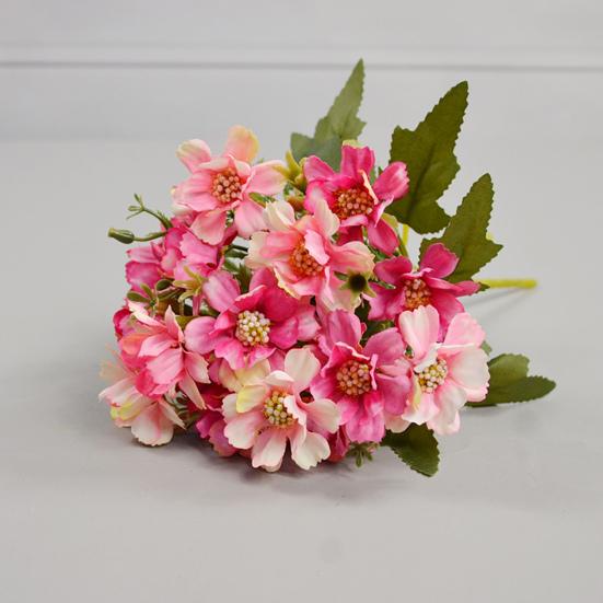 Fake Flower Useful Anti-fade Clear Texture Simulation Flower DIY Bridal Bouquet 6 Forks Artificial Cherry Blossom Artificial Flower