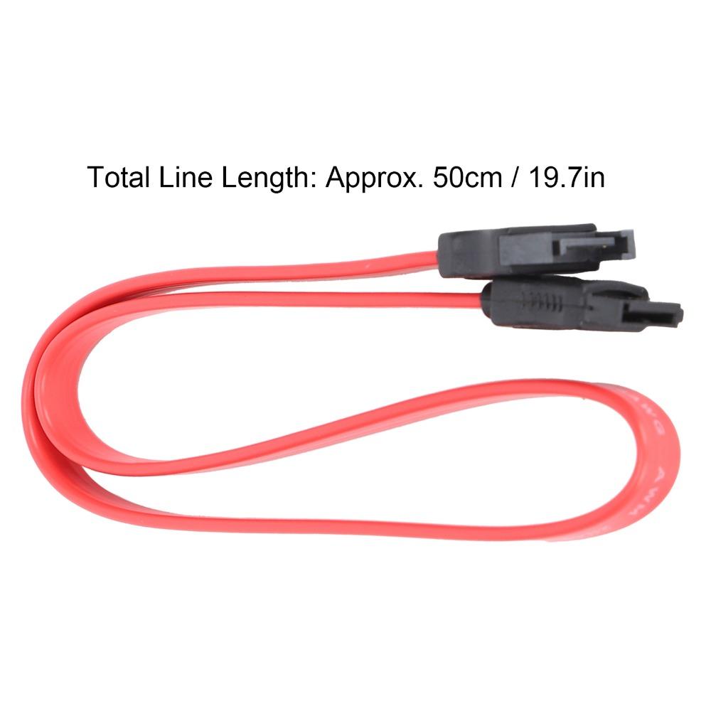 10PCS Durable 7Pin SATA Cable 50cm Length High Speed SSD Data Cable SATA Extension Cable External Hard Disk