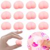 20Pcs Mini Pink Butt Squeeze Toy Stress Relief Soft Stretchy Small Ass Sensory Toy Anti-collision Pad DIY Decorative Relaxation Fidget Toy