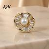 Multipurpose Magnetic Button Faux Pearl Pin, No Sew Safety Decorative Clothing Pins for Scarf Shirts Sweater, Reusable Brooch Anti Exposure Buttons