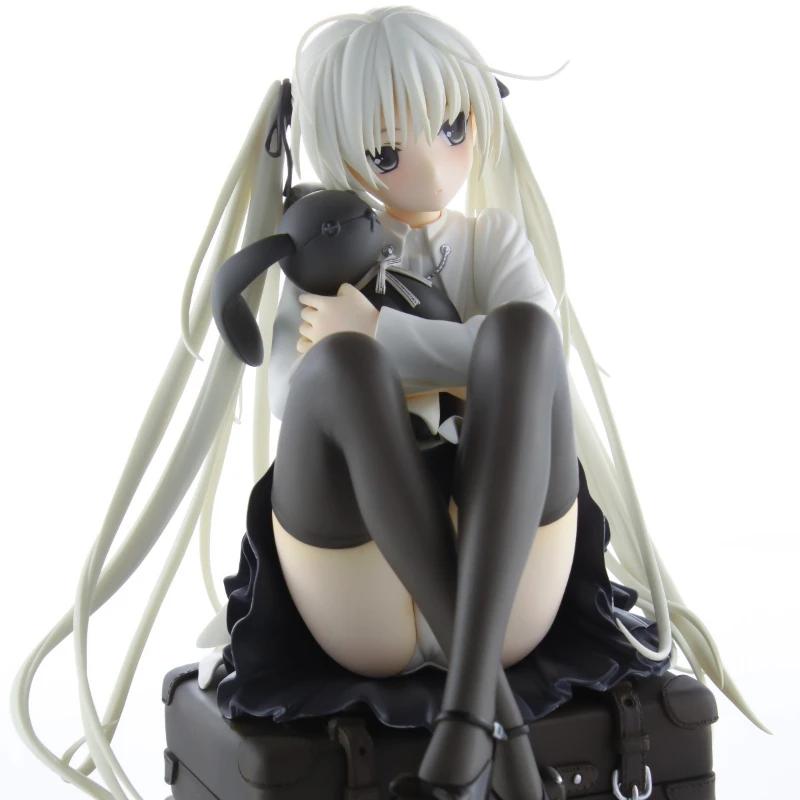 11.5CM Anime Adorable Figure Kasugano Sora Where We Are Least Alone Sitting and Hugging The Rabbit PVC Model Collect Dolls Toys Gift