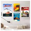 Poster Canvas Paintings Vintage Wall Kraft Posters Coated Wall Stickers Home Decorative Gift Mexico Mayan Pyramid Art Travel
