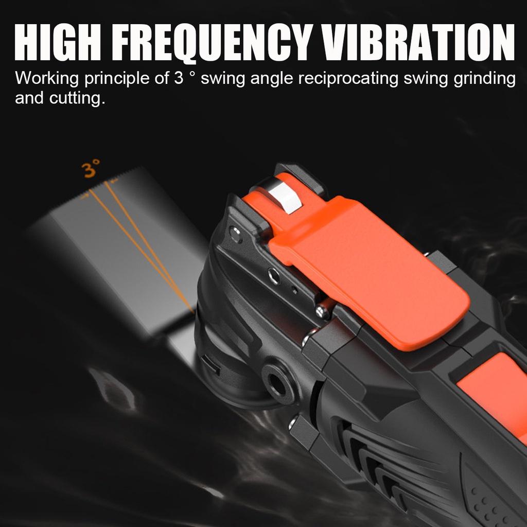 2200W Cordless Renovator Oscillating Woodworking Power Tools 6 Variable Speed Multi Cutter Electric Trimmer Blade 21V
