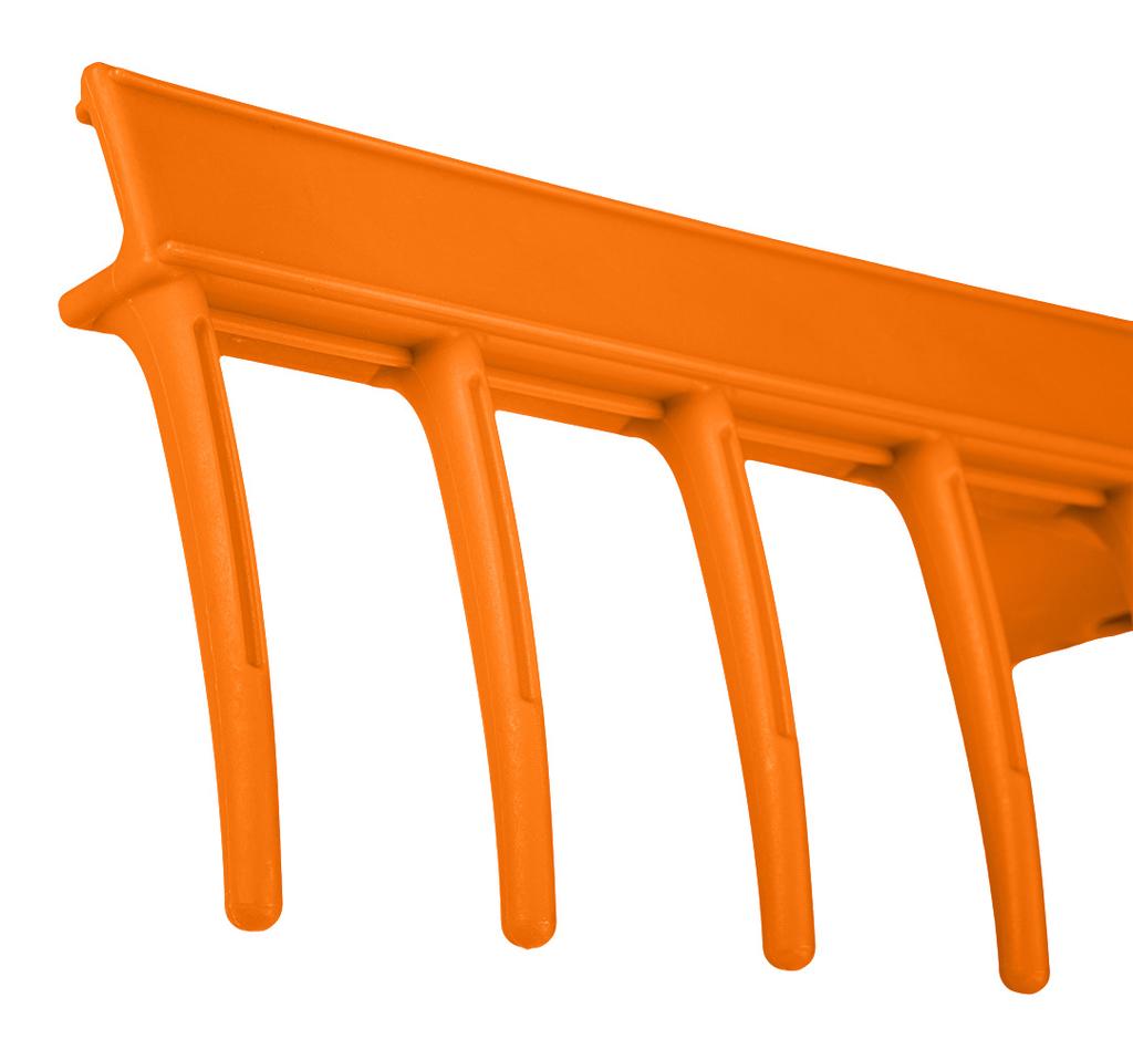 Universal straight rake, 12 tines, plastic