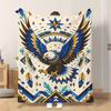 1pc Flannel Blanket Eagle Soaring Artwork Soft Comfortable And Warm This Nap Blanket/Sofa Blanket Is Suitable for All Seasons And