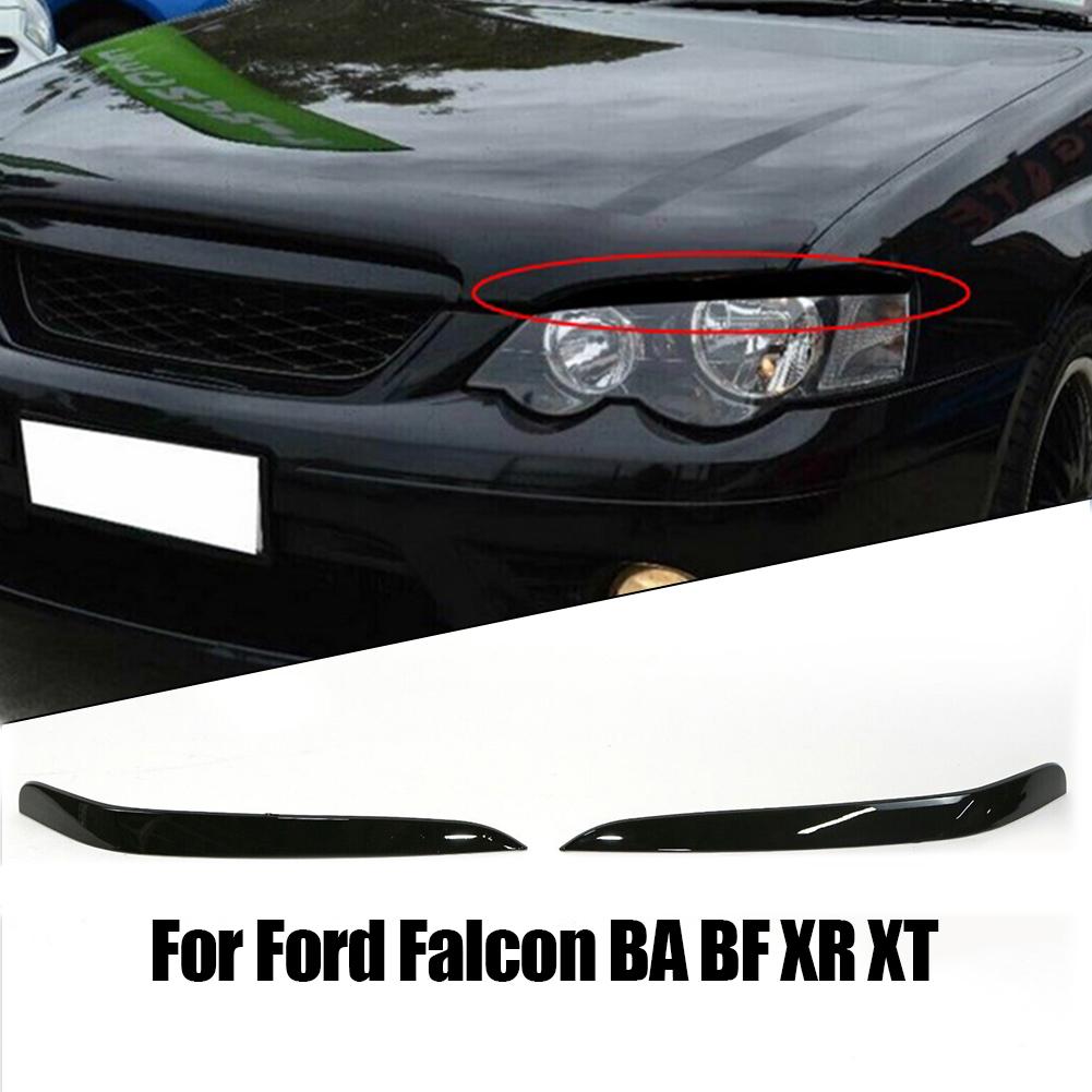 High Grade High Quality Practical To Use Headlight Eyebrow Gloss Black Eyelid Cover Trim For Ford Falcon ABS Material