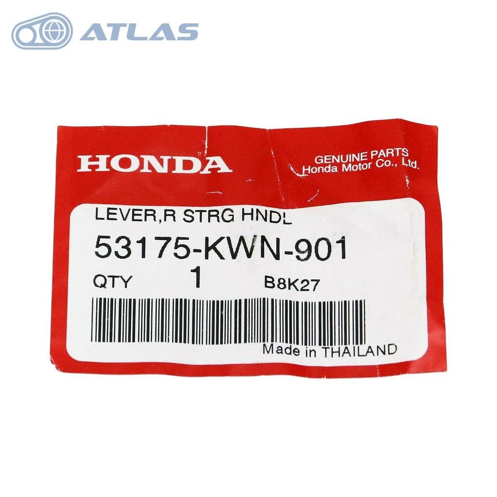 Genuine Thai Honda PCX Right Brake Lever for and Part and JF28, JF56, JF81, JK05, PCX150, KF12, KF18, KF30, PCX160, KF47. Numbers 53175-KWN-901