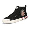 Fashion High Top Vulcanized Canvas Shoes Man Fashion Embroidery Black Lace-up Men's Skateboard Shoes Trendy Casual Designer Sneakers Men