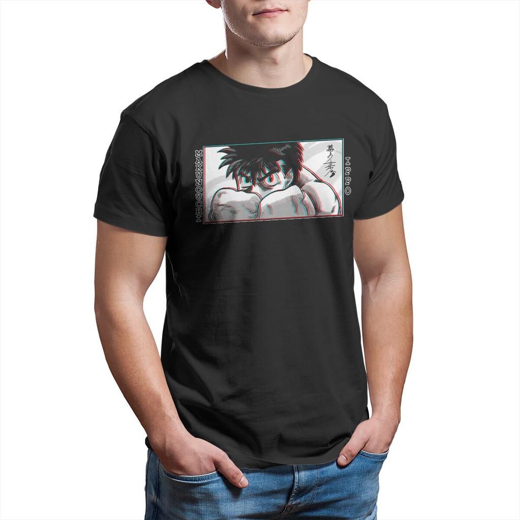Novelty Makunouchi Ippo T-Shirt Men Round Neck 100% Cotton T Shirts Hajime No Ippo Anime Short Sleeve Tees Unique Clothes