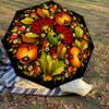 1PC Floral pattern Circle designAutomatic Open/Close Umbrella with Windproof, 8-Rib Sturdy Canopy, Durable Ribs, Fashionable Design, Outdoor Accessory