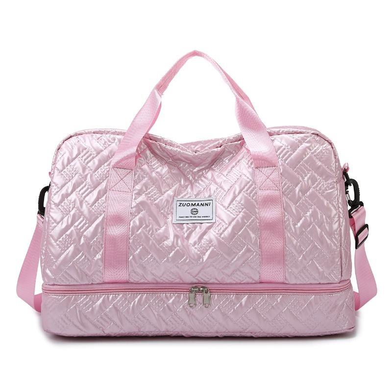 Reisetasche, getrennt für Trocken- und Nassbereich, Sport- und Fitnesstasche, leichte Schulter-Umhängetasche, Aufbewahrungstasche mit Schuhfach, Gepäcktasche