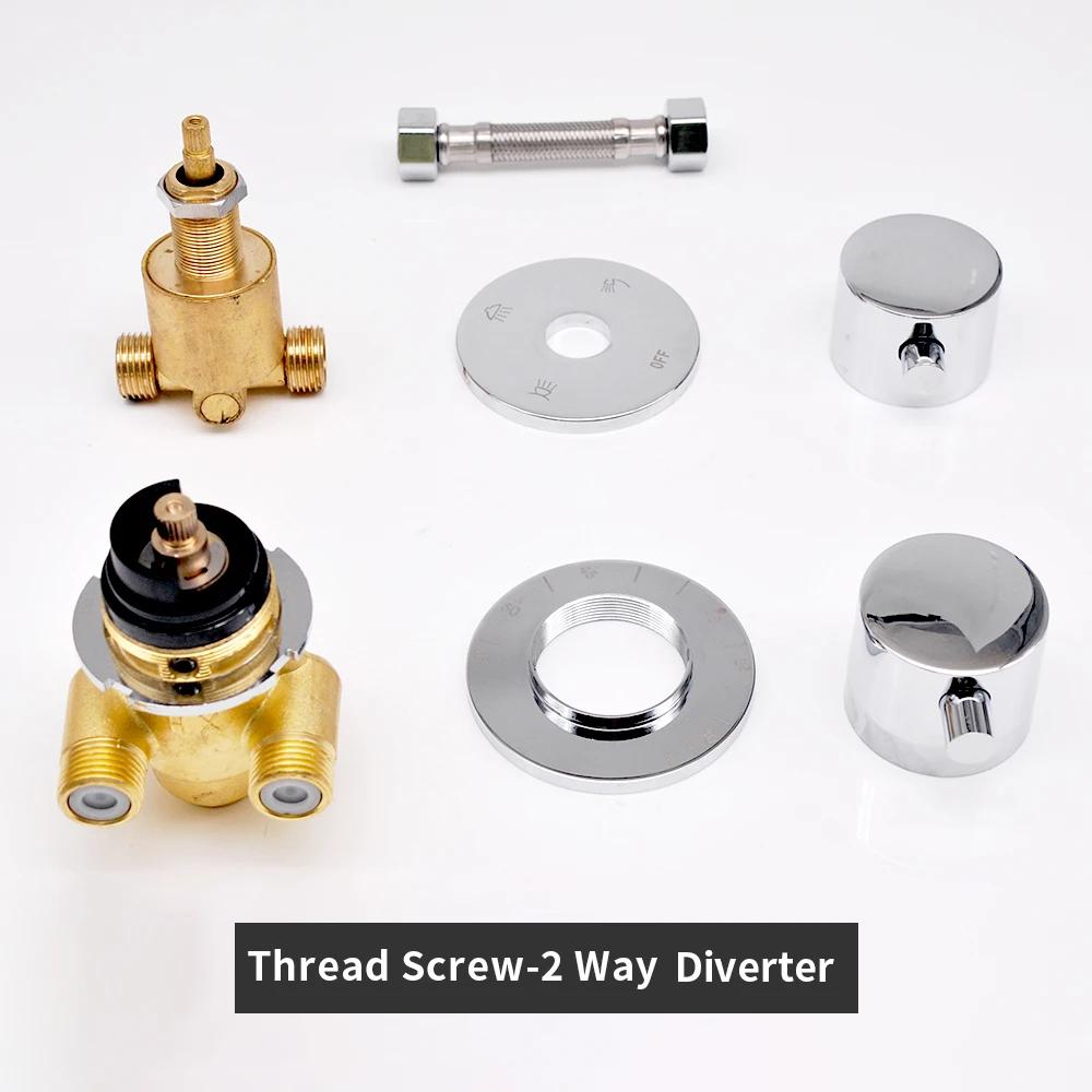 Split Type Thermostatic Shower Cabin Faucet Tap Shower Bath Brass Mixer Diverter 2/3/4/5 Output Screw Thread Or Intubation