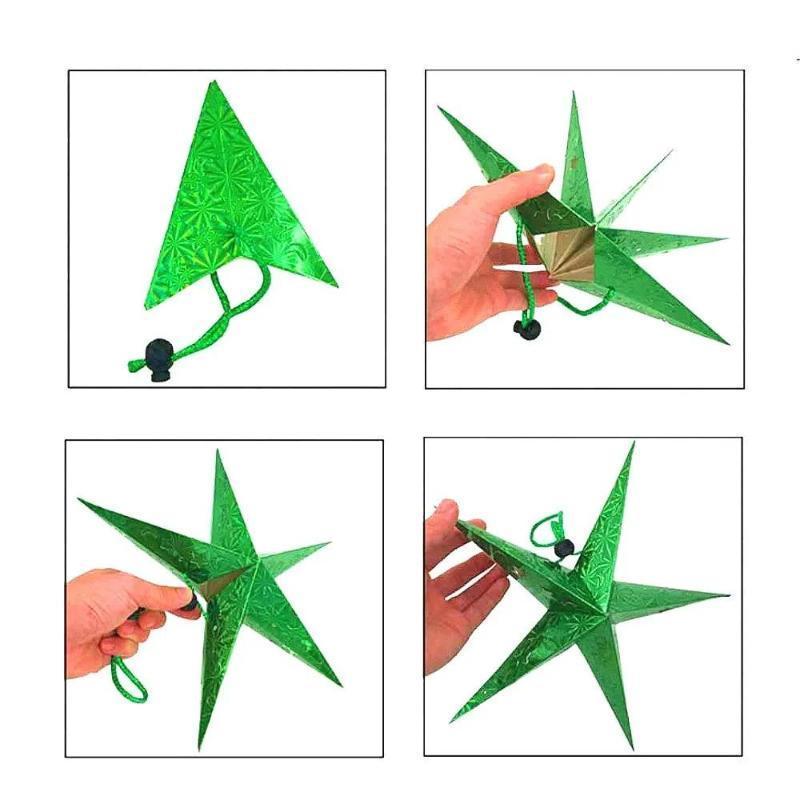 Christmas Creative Decoration Pentagram Pendant Festival Party Bar Venue Decoration Pendant Available in Multiple Colors Sizes