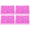 4pcs Picture Frames Silicone Mold Cake Decorating Photo Frame Chocolate Making Mold