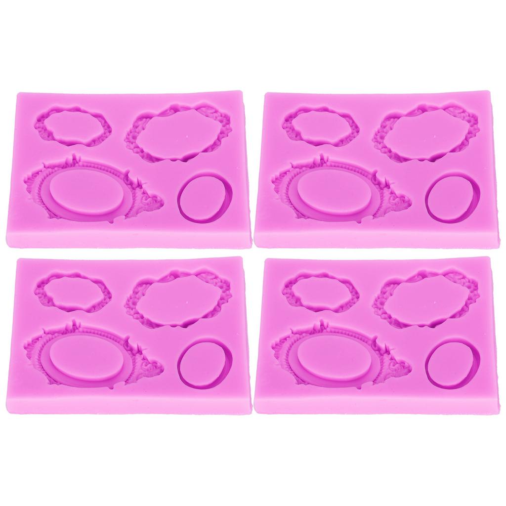 4pcs Picture Frames Silicone Mold Cake Decorating Photo Frame Chocolate Making Mold