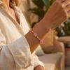 Romantic Colorful Crystal Flower Bracelet for Women Delicate Gold Color Cherry Blossom Chain Aesthetic Jewelry Valentine Gift