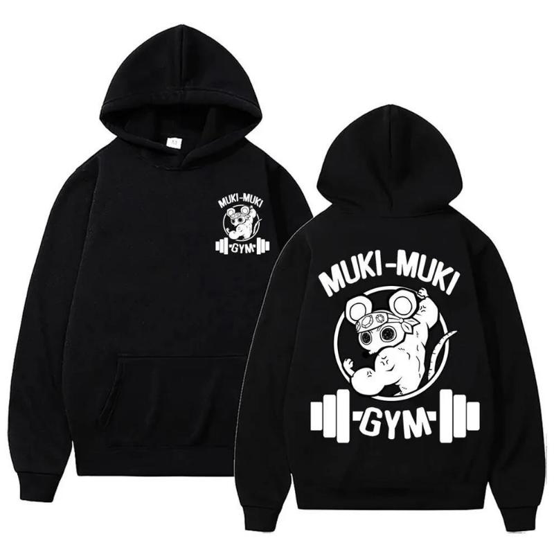 Anime Devil Killer Uzui Tengen Printed Hoodie Neutral Fun Ninja Mouse Muki Muki Gym T-shirt Muscle Mouse Hoodie
