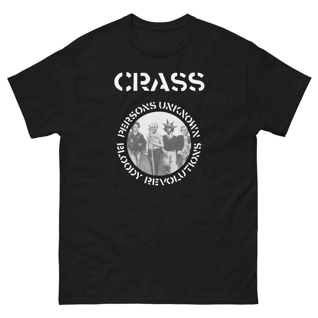 Rare Crass Band Cotton Black Men T- Shirt Gift Fans