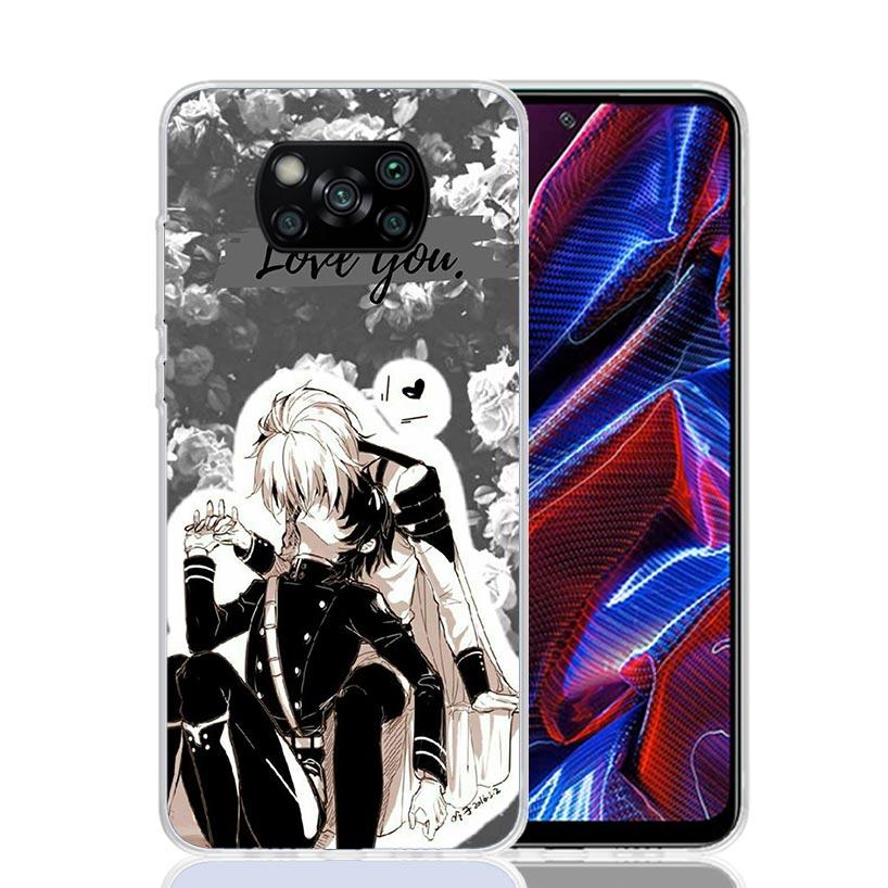 Seraph Of The End Case Phone Cover for Xiaomi Redmi Note 10 9 9S 8 8T 7 5 Pro Mi 12T 11T 10T 9T 12 11 Lite A3 A2 Trend Fundas Mi