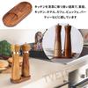 TVETE Wooden Grinder Tray, Salt and Pepper Mill Tray, Grinding Machine Holder, Wooden Pallet for Pepper, Rock Salt, Spices, Grinder Accessories,