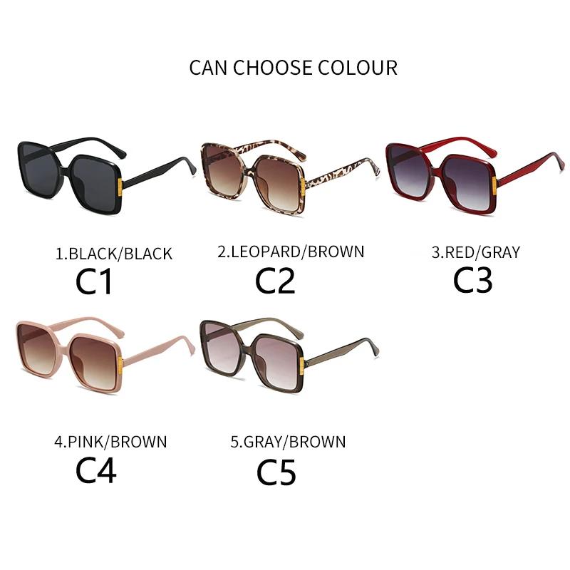 1/2PACK Vintage Oversized Square Sunglasses UV400 Men Women Fashion Brand Cat Eye Sun Glasses Hip Hop Outdoor Fishing Eyewear