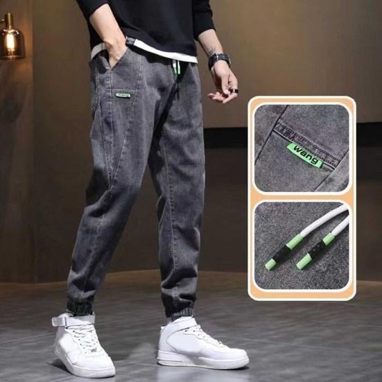 

Шикарные мужские брюки с несколькими карманами, повседневная одежда, длинные мягкие джинсы со средней талией